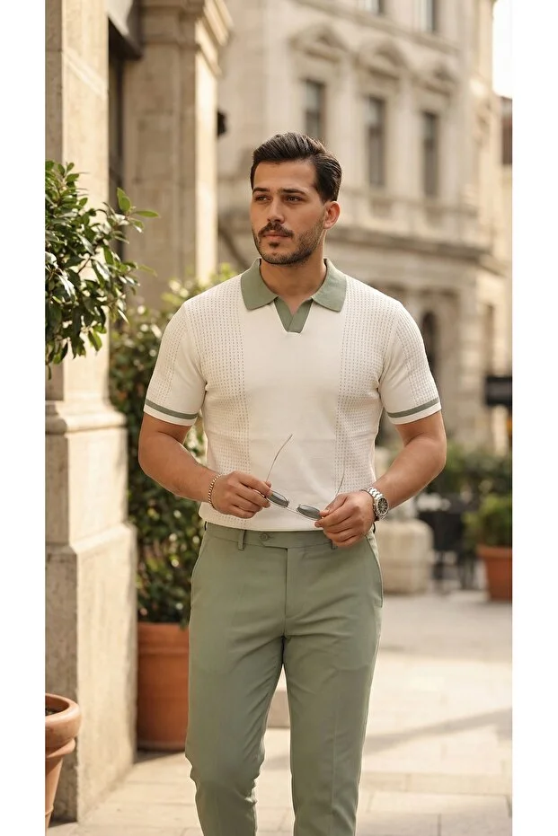 Erkek Polo Yaka Triko Tişört Old Money İtalyan Stil Yazlık Triko Erkek Polo Yaka Triko Tişört Old Money İtalyan Stil Yazlık Triko